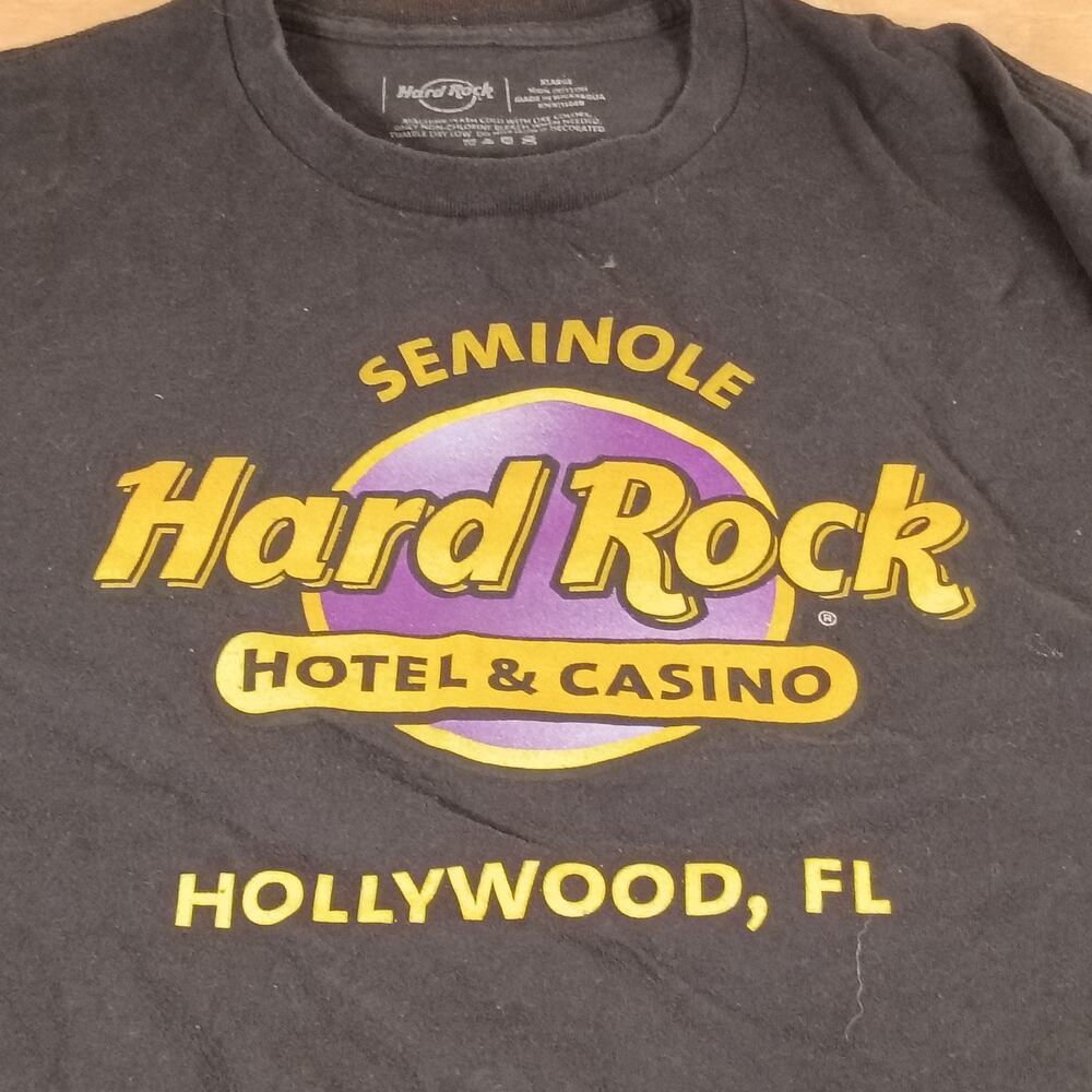 Seminole Hard Rock Hotel Casino Hollywood FL Mens T-Shirt Size XL Black